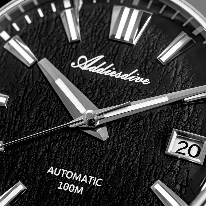 ADDIESDIVE Reloj automático NH35 con esfera con textura de corteza 3D de 39 mm AD2075-Verde-