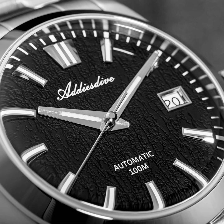 ADDIESDIVE Reloj automático NH35 con esfera con textura de corteza 3D de 39 mm AD2075-Verde-