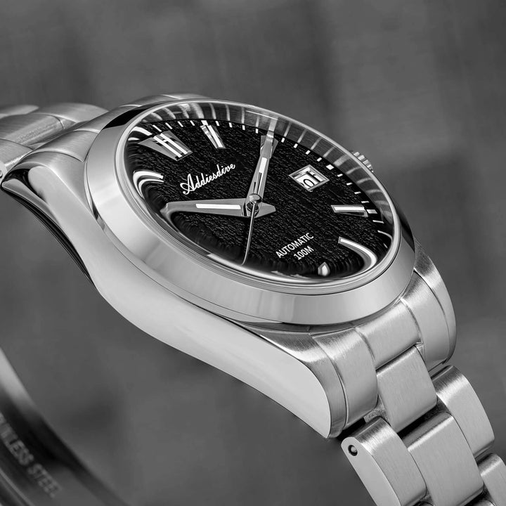 ADDIESDIVE Reloj automático NH35 con esfera con textura de corteza 3D de 39 mm AD2075-Verde-