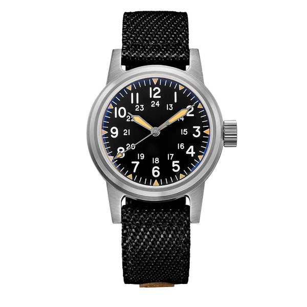 ADDIESDIVE AD2088 – Reloj Automático para Hombre con Correa de Nailon y Movimiento NH35-Negro-