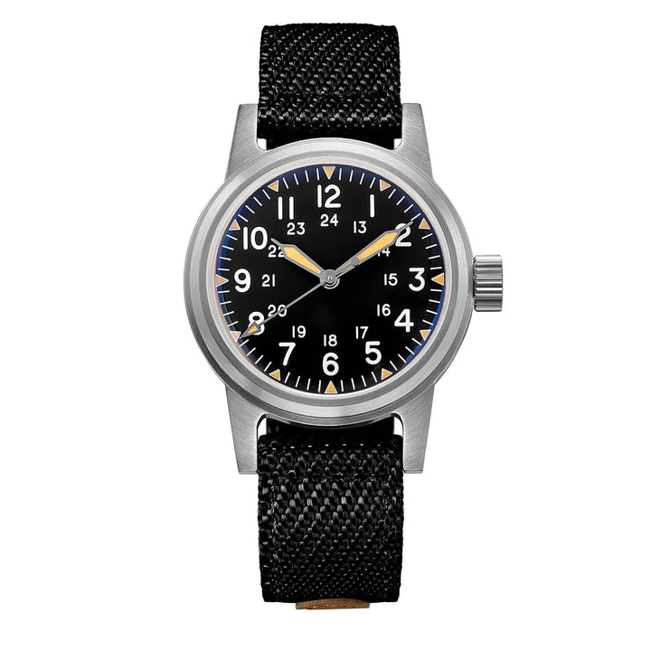 ADDIESDIVE AD2088 – Reloj Automático para Hombre con Correa de Nailon y Movimiento NH35-Negro-