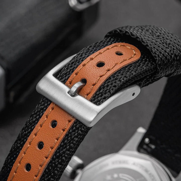 ADDIESDIVE AD2088 – Reloj Automático para Hombre con Correa de Nailon y Movimiento NH35-Negro-