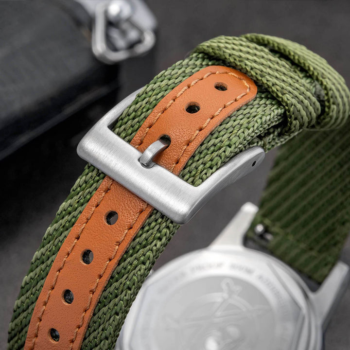 ADDIESDIVE AD2088 – Reloj Automático para Hombre con Correa de Nailon y Movimiento NH35-Negro-