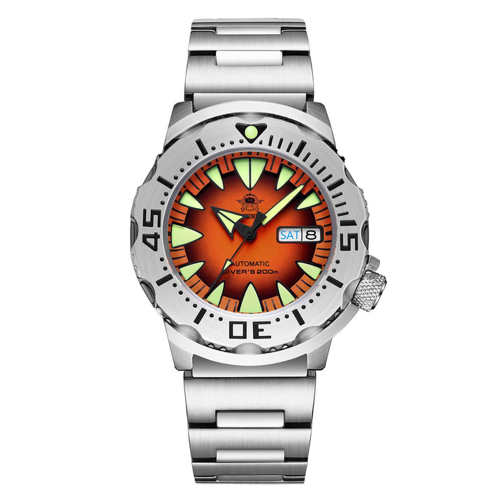 ADDIESDIVE ADDIESDIVE® Monster Relojes automáticos de buceo para hombre (AD2103)-Naranja-