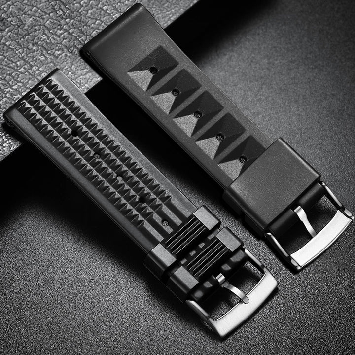 ADDIESDIVE Correa Silicona Waffle Negro 20mm-watch strap-20MM-