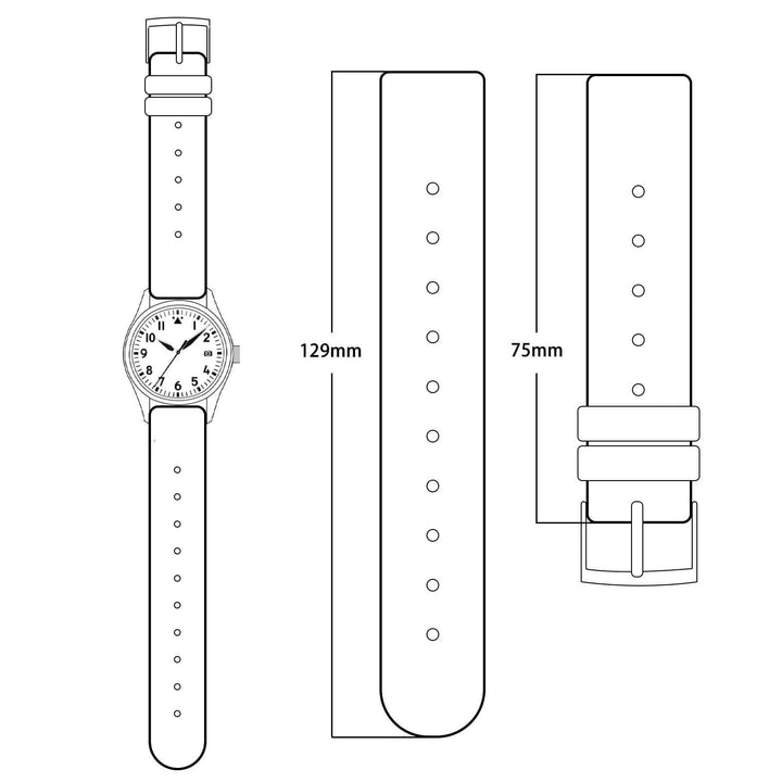 ADDIESDIVE Correa Silicona Waffle Negro 20mm-watch strap-20MM-