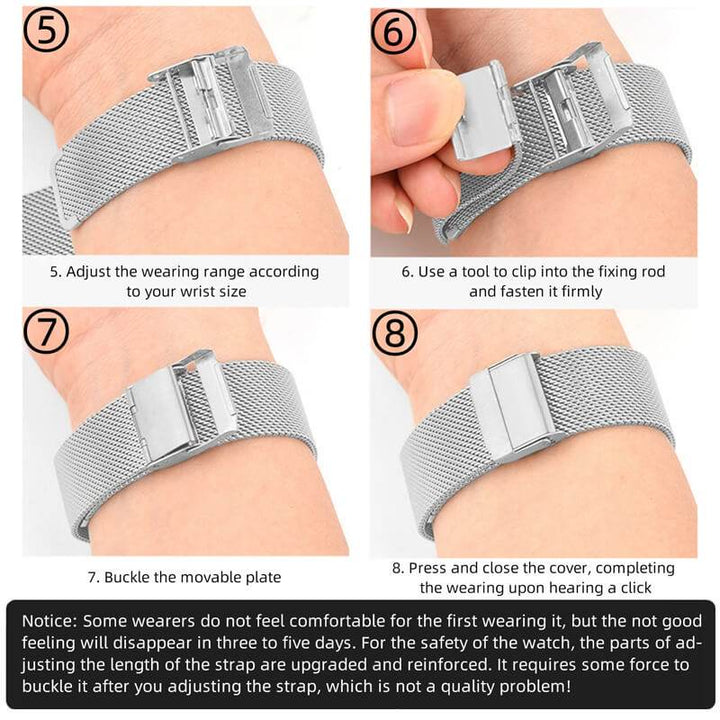 ADDIESDIVE Correa de malla de acero de 20 mm-¡2x1 en correas!-