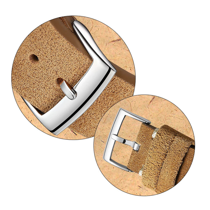 ADDIESDIVE Correa de piel con hebilla, 20mm Pin Buckle Watch Band-divers watch-