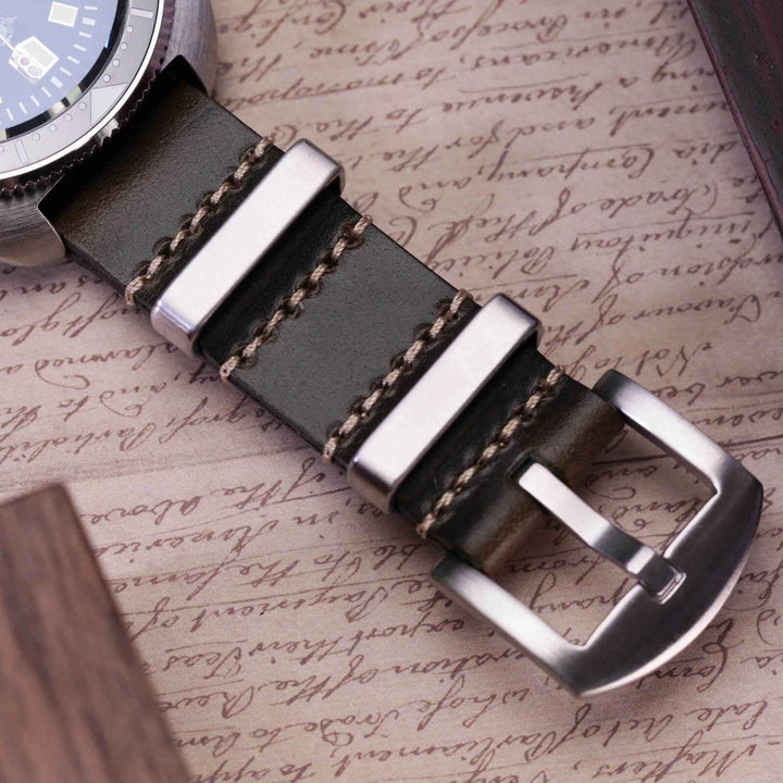 ADDIESDIVE Correa de piel de primera calidad de 20 mm