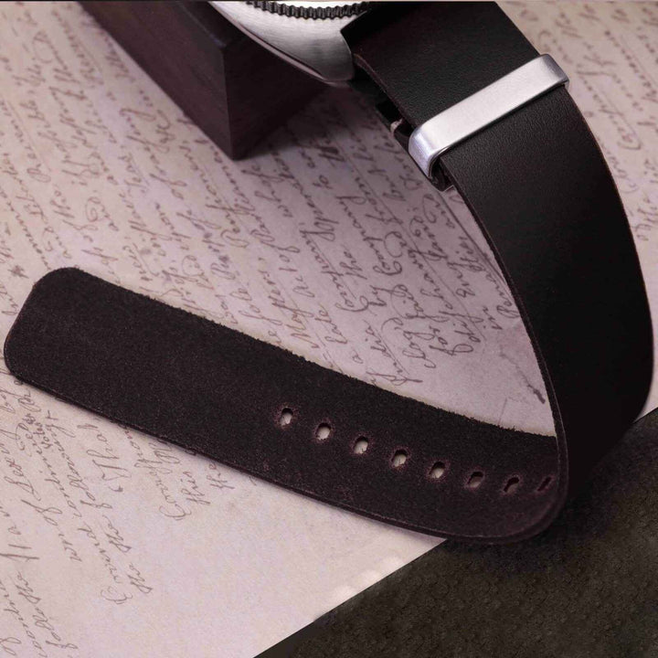 ADDIESDIVE Correa de piel de primera calidad de 20 mm