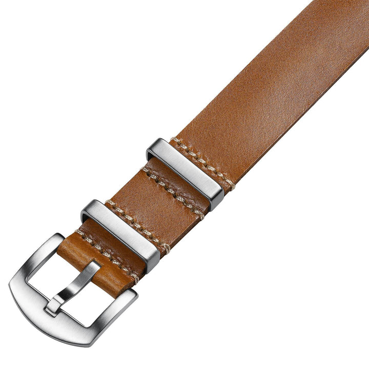 ADDIESDIVE Correa de piel para reloj de hombre, 20mm-Marrón claro-