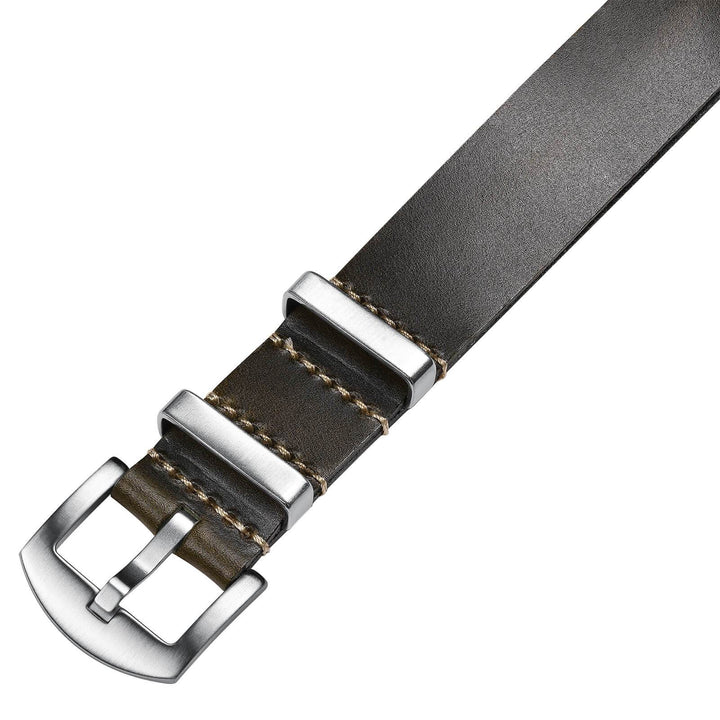 ADDIESDIVE Correa de piel para reloj de hombre, 20mm-Marrón claro-