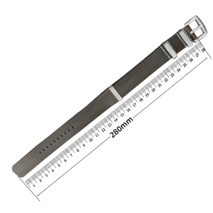 ADDIESDIVE Correa de piel para reloj de hombre, 20mm-Marrón claro-