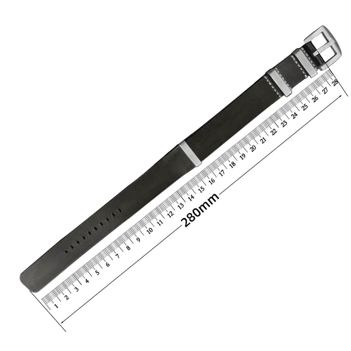 ADDIESDIVE Correa de piel para reloj de hombre, 20mm-Marrón claro-