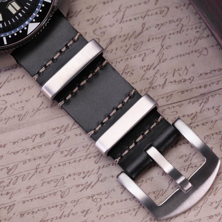 ADDIESDIVE Correa de piel para reloj de hombre, 20mm-Marrón claro-