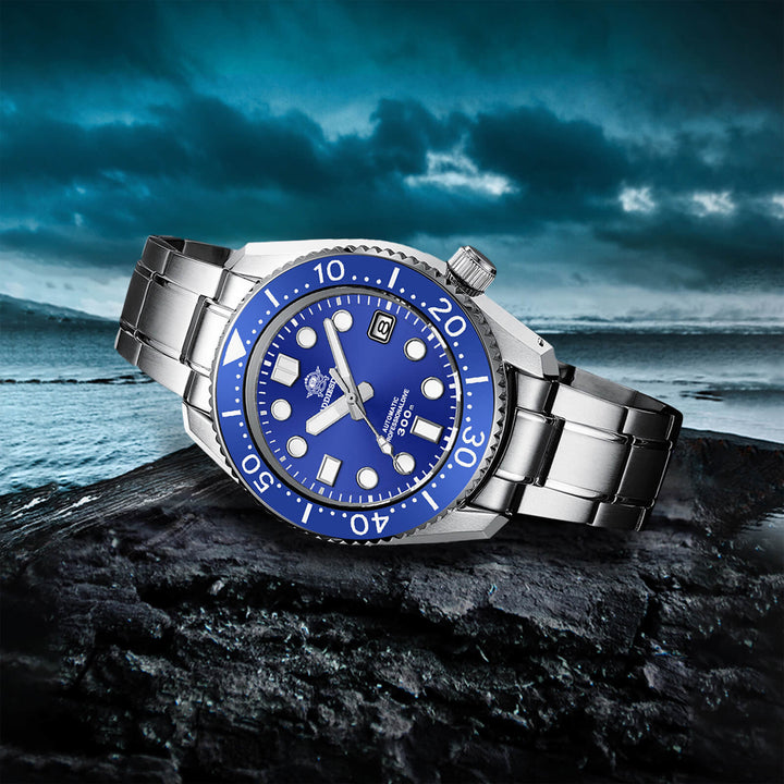 ADDIESDIVE® Marinemaster 300 Automático de Lujo para Hombre (MY-H7)-Azul-