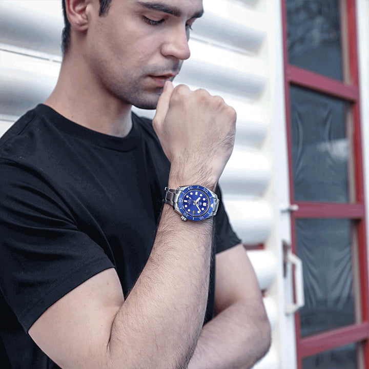 ADDIESDIVE® Marinemaster 300 Automático de Lujo para Hombre (MY-H7)-Azul-