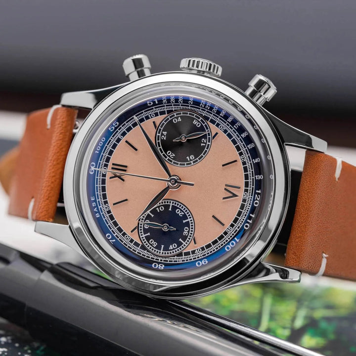 AD2037 - ADDIESDIVE Panda BB Cronógrafo Reloj Retro Hombre 38mm Reloj Cuarzo - Addiesdiverelojes