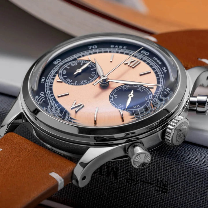 AD2037 - ADDIESDIVE Panda BB Cronógrafo Reloj Retro Hombre 38mm Reloj Cuarzo - Addiesdiverelojes