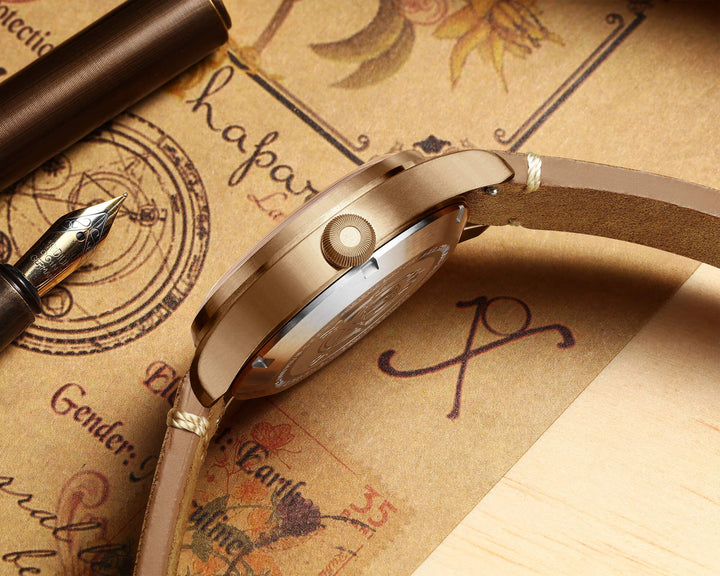 ADDIESDIVE® Reloj 39mm Bronce Hombre（AD2114）-