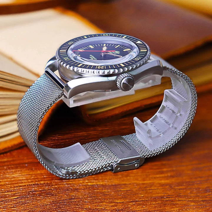 ADDIESDIVE Reloj Automático de Buceo para Hombre Moda Malla Acero Inoxidable 200M AD2105 - Addiesdiverelojes