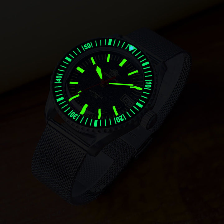 ADDIESDIVE Reloj Automático de Buceo para Hombre Moda Malla Acero Inoxidable 200M AD2105-divers watch-