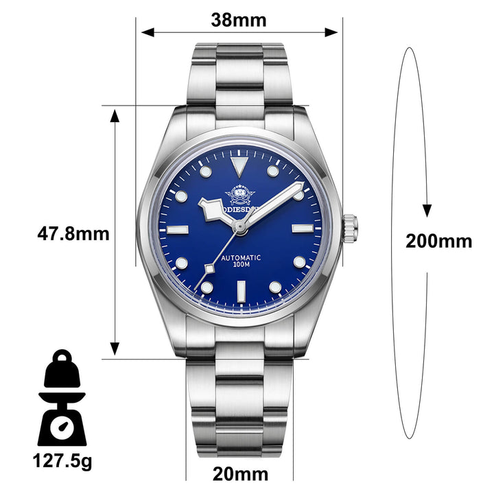 ADDIESDIVE Reloj Explore 39mm Cristal Abovedado 100M (AD2113)-pilot watch-