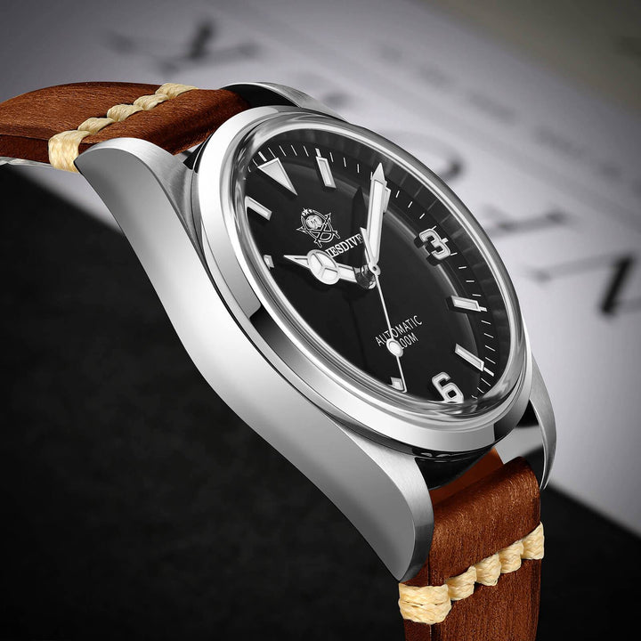 ADDIESDIVE Reloj automático 38mm 100M (AD2112-correa de piel )-watch-