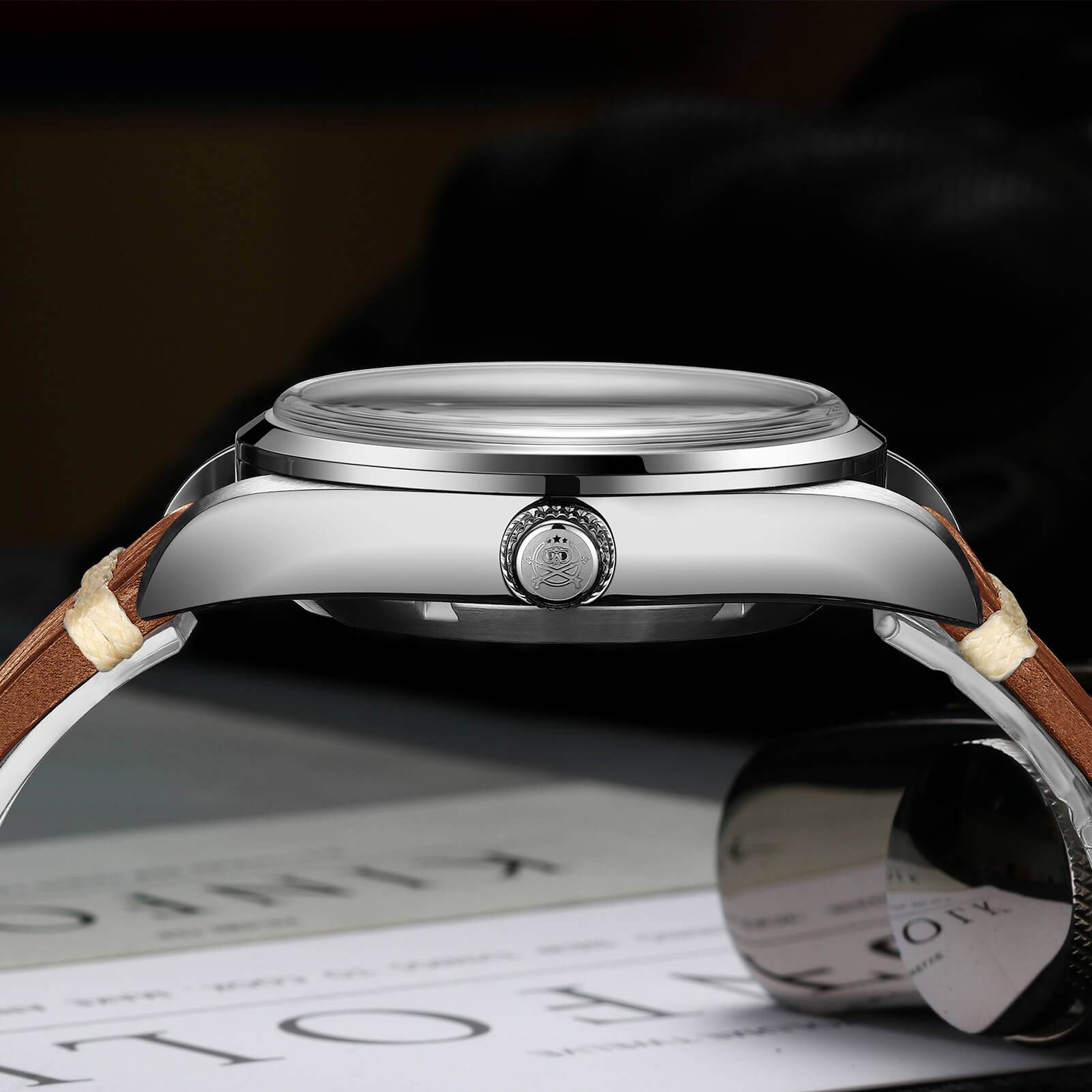 ADDIESDIVE Reloj automático 38mm 100M (AD2112-correa de piel )-watch-