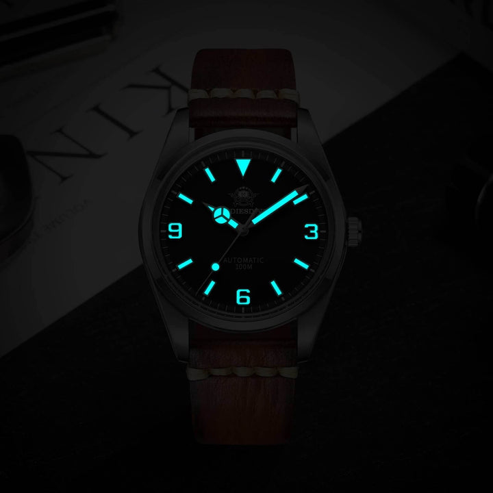 ADDIESDIVE Reloj automático 38mm 100M (AD2112-correa de piel )-watch-