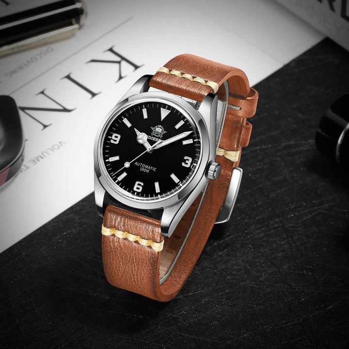 ADDIESDIVE Reloj automático 38mm 100M (AD2112-correa de piel )-watch-