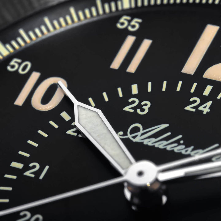 ADDIESDIVE Reloj automático con cristal de zafiro de 39 mm Reloj de campo AD2074-Negro-