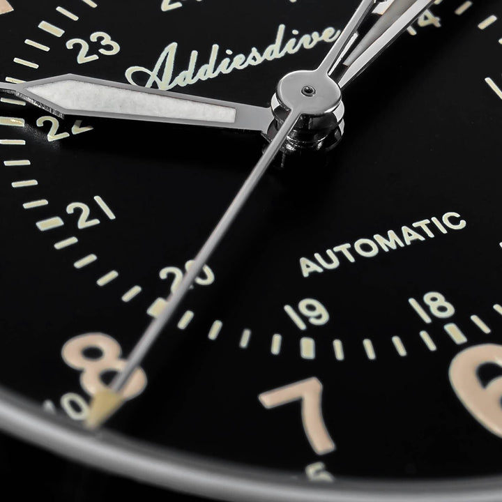 ADDIESDIVE Reloj automático con cristal de zafiro de 39 mm Reloj de campo AD2074-Negro-