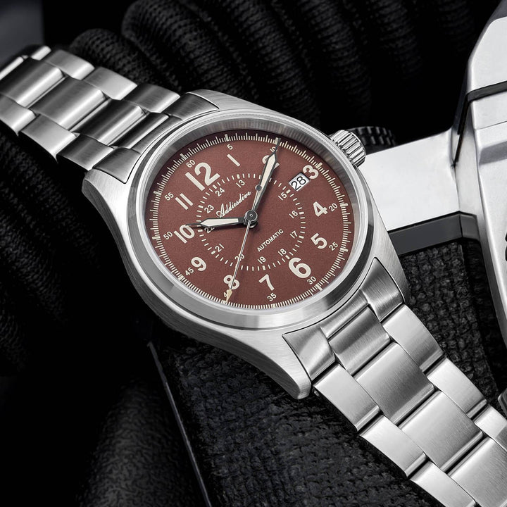 ADDIESDIVE Reloj automático con cristal de zafiro de 39 mm Reloj de campo AD2074-Negro-