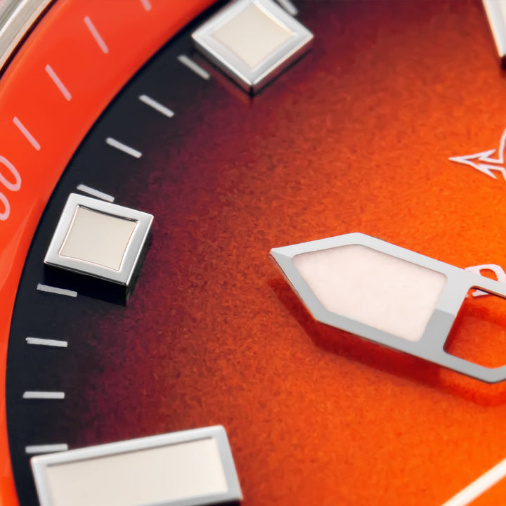 ADDIESDIVE Reloj de Buceo de Cuarzo de 41 mm AD2089-Naranja-Correa de acero-