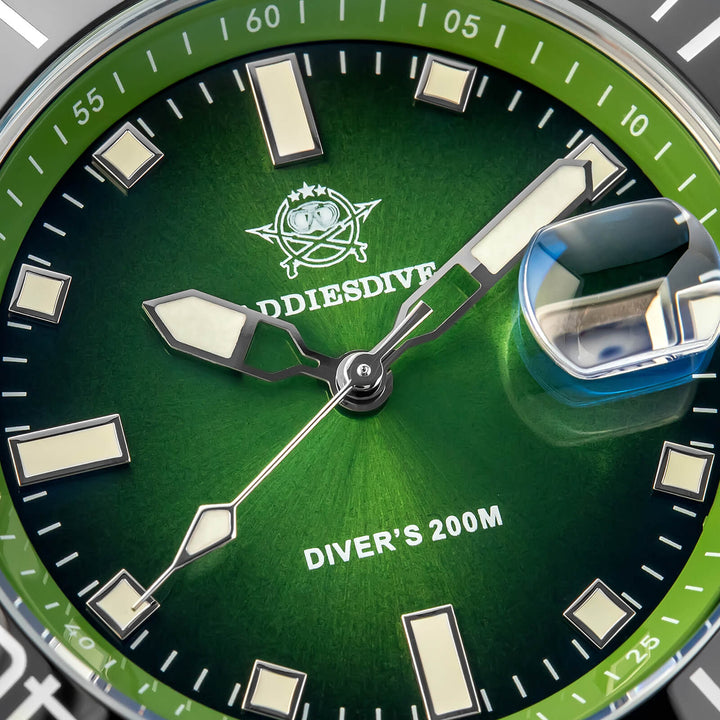 ADDIESDIVE Reloj de Buceo de Cuarzo de 41 mm AD2089-Naranja-Correa de acero-