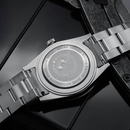 ADDIESDIVE Reloj de Cuarzo de 39 mm con bisel rotatorio bidireccional AD2068-Negro-