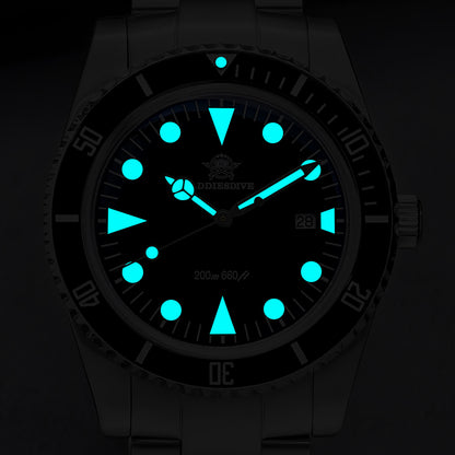 ADDIESDIVE Reloj de Cuarzo de 39 mm con bisel rotatorio bidireccional AD2068-Negro-