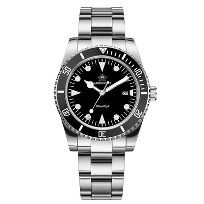 ADDIESDIVE Reloj de Cuarzo de 39 mm con bisel rotatorio bidireccional AD2068-Negro-