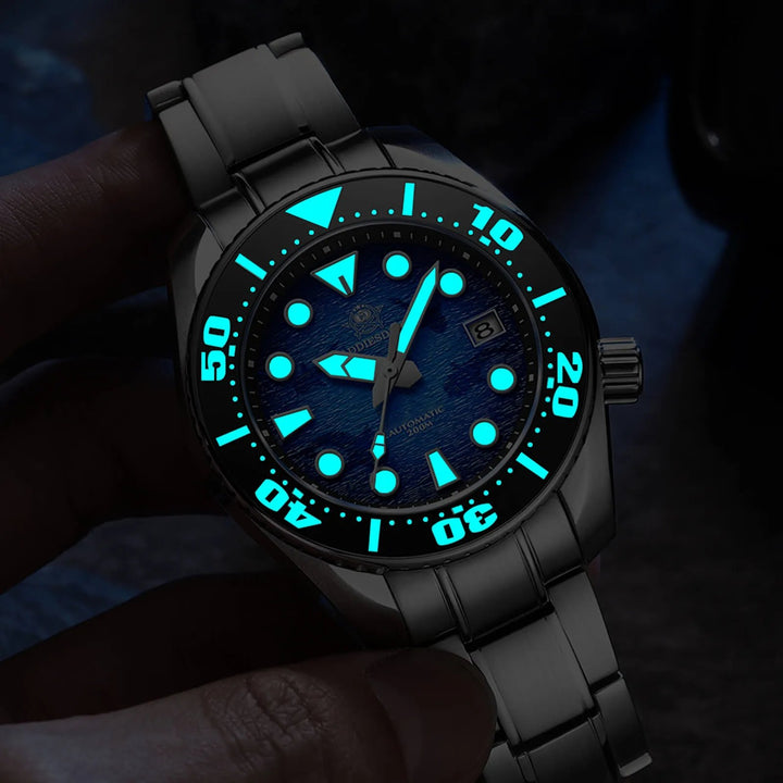 ADDIESDIVE Reloj de buceo 44.9mm para hombre Esfera azul única 200M (AD2102) - Addiesdiverelojes