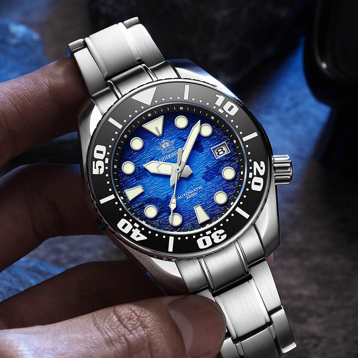 ADDIESDIVE Reloj de buceo 44.9mm para hombre Esfera azul única 200M (AD2102)-divers watch-