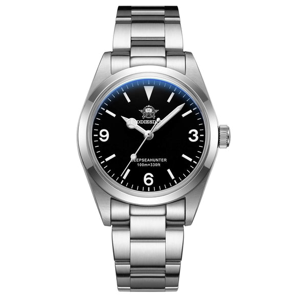 ADDIESDIVE Reloj de buceo Explore VH31 de 36 mm Reloj de cuarzo AD2023-1-Correa de acero-