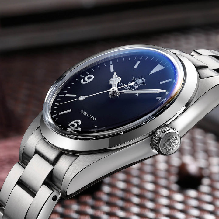 ADDIESDIVE Reloj de buceo Explore VH31 de 36 mm Reloj de cuarzo AD2023-1-Correa de acero-