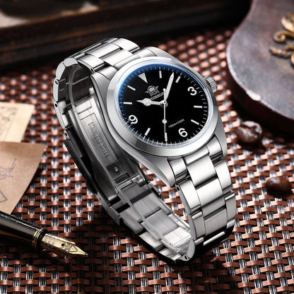 ADDIESDIVE Reloj de buceo Explore VH31 de 36 mm Reloj de cuarzo AD2023-1-Correa de acero-