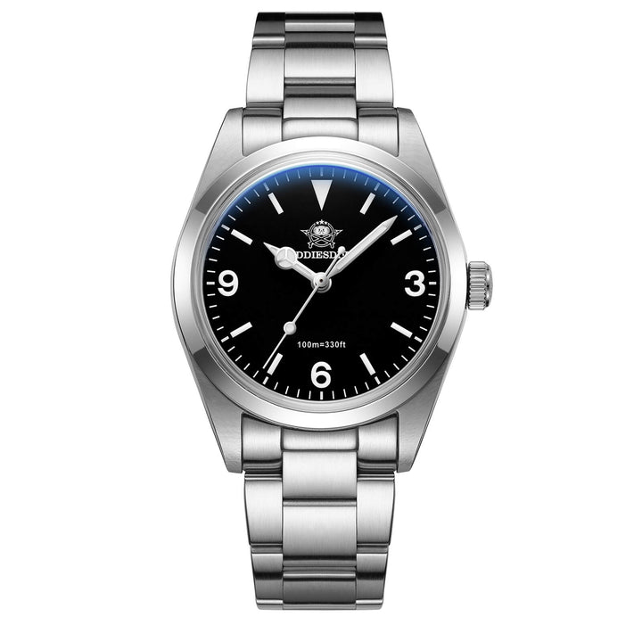 ADDIESDIVE Reloj de buceo Explore VH31 de 36 mm Reloj de cuarzo AD2023-1-Correa de acero-