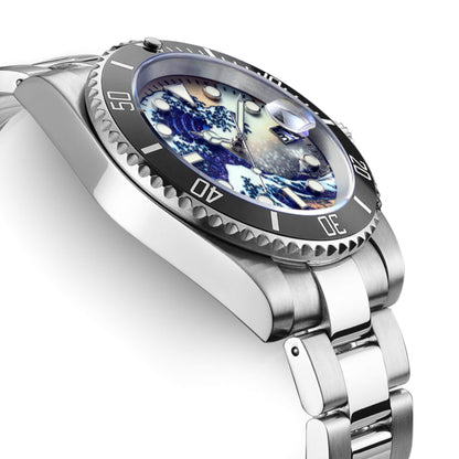 ADDIESDIVE Reloj de buceo Great Wave Sub（H3AC-Surf）-divers watch-Negro-