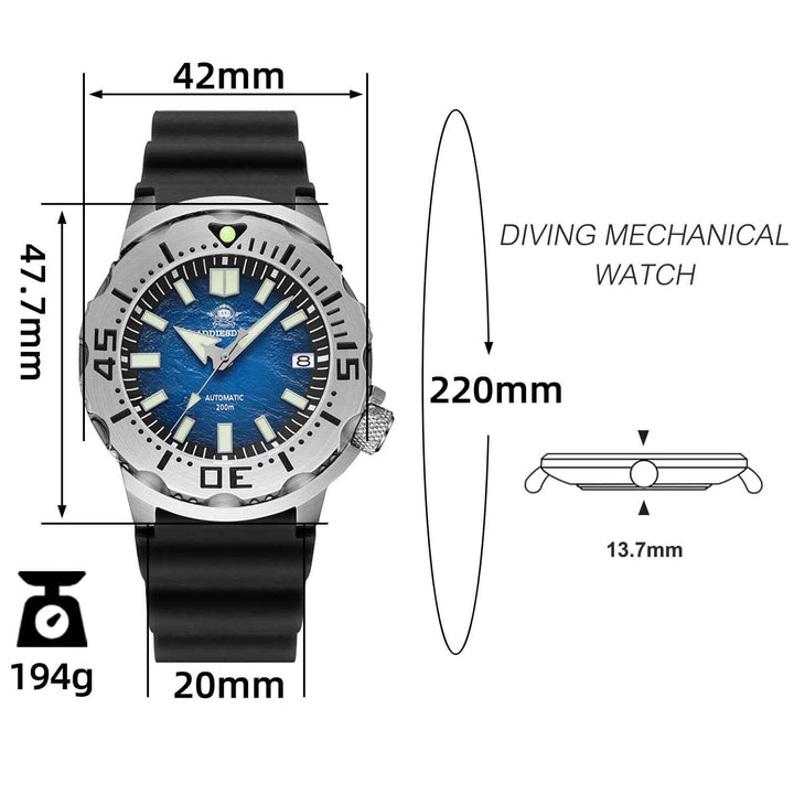 ADDIESDIVE Reloj de buceo OceanMonster AD2047