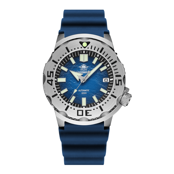 ADDIESDIVE Reloj de buceo OceanMonster AD2047-Correa de silicona azul-