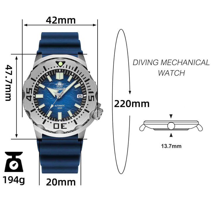 ADDIESDIVE Reloj de buceo OceanMonster AD2047