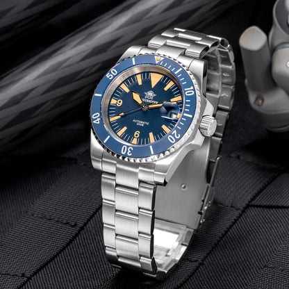 ADDIESDIVE Reloj de buceo Retro Sword Sub NH35 AD2064-Negro-